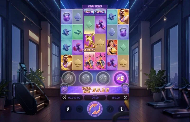 Mighty Mania – glavni ekran igre sa mrežom 6x4